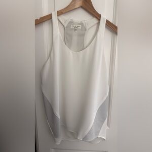 Rag & Bone White blouse with leather back detail